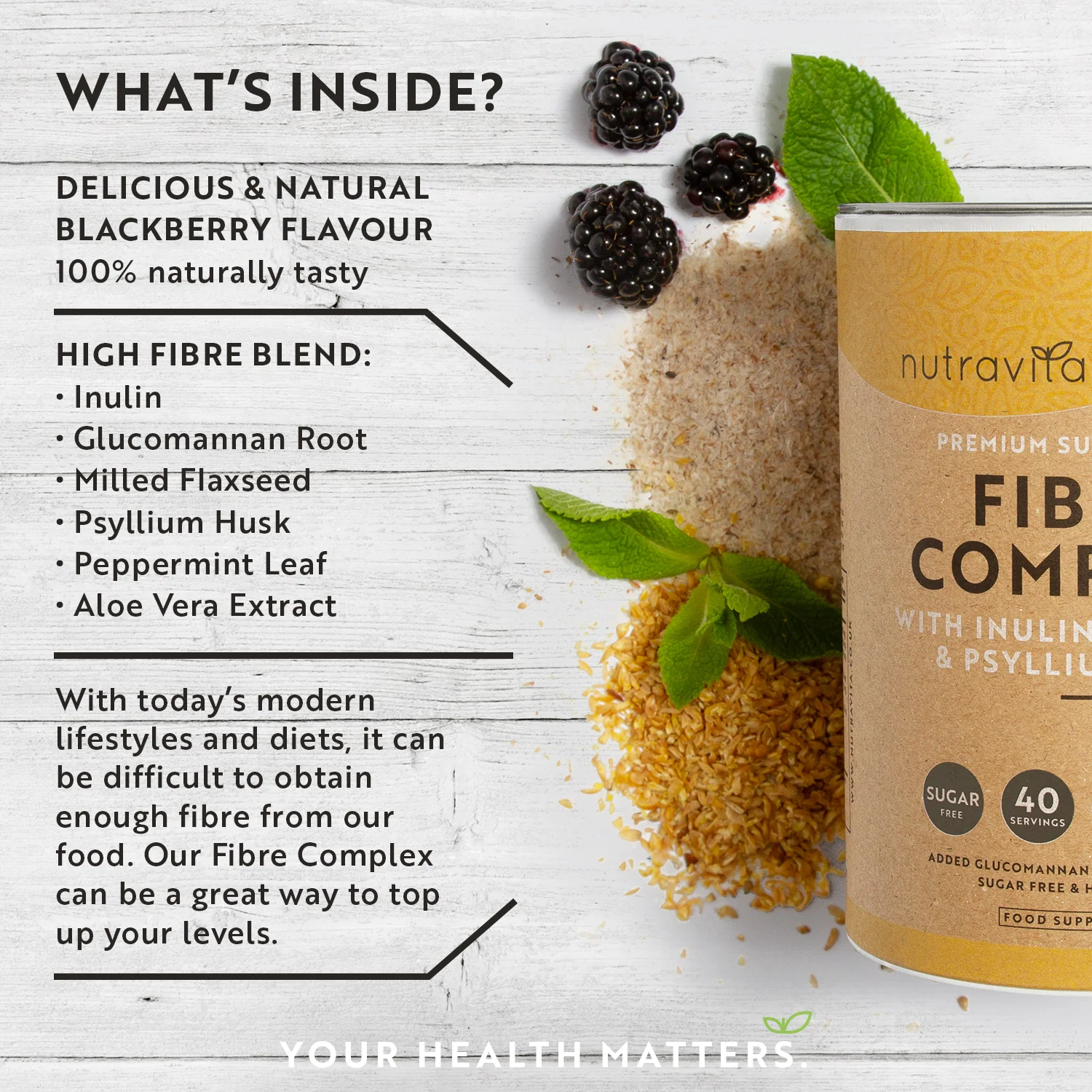 Fibre Complex Powder - BlackBerry Flavour - Image 4